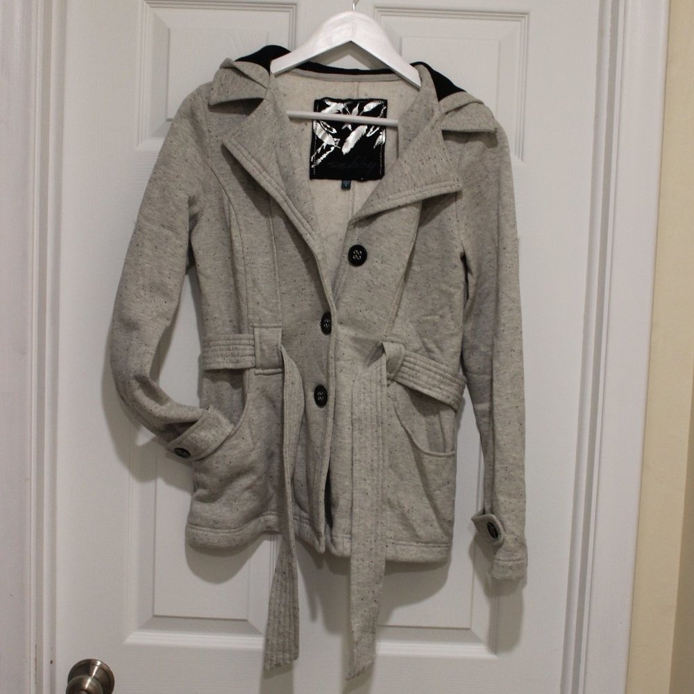 Sebby Grey Pea coat Jacket Size M